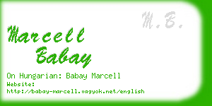marcell babay business card